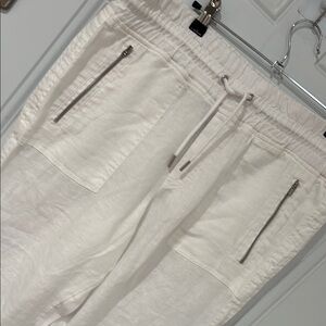 Athleta White Ankle Cropped Pants